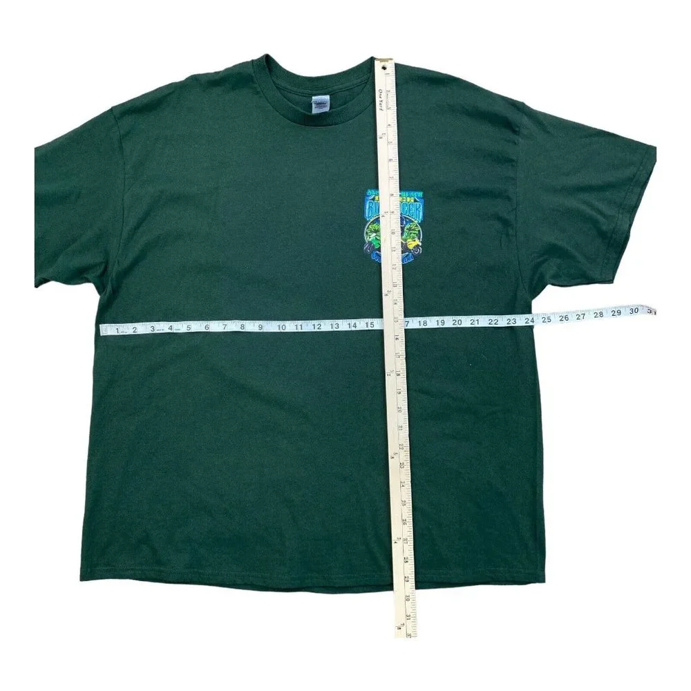 Black Bike‎ Fest 2023 T-Shirt XL Atlantic Beach SC Green Skeleton Goggles NWOT - Picture 6 of 7
